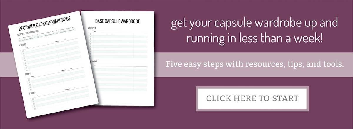 Image advertising capsule wardrobe quickstart guide.