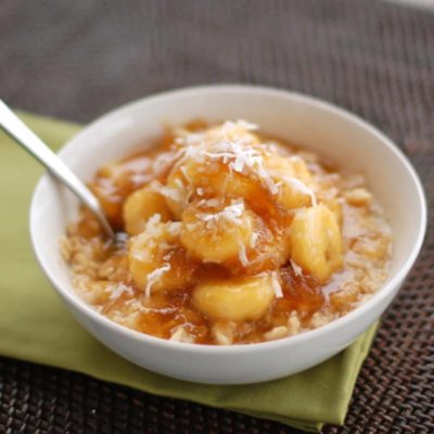 A picture of Caramelized Banana and Fig Oatmeal