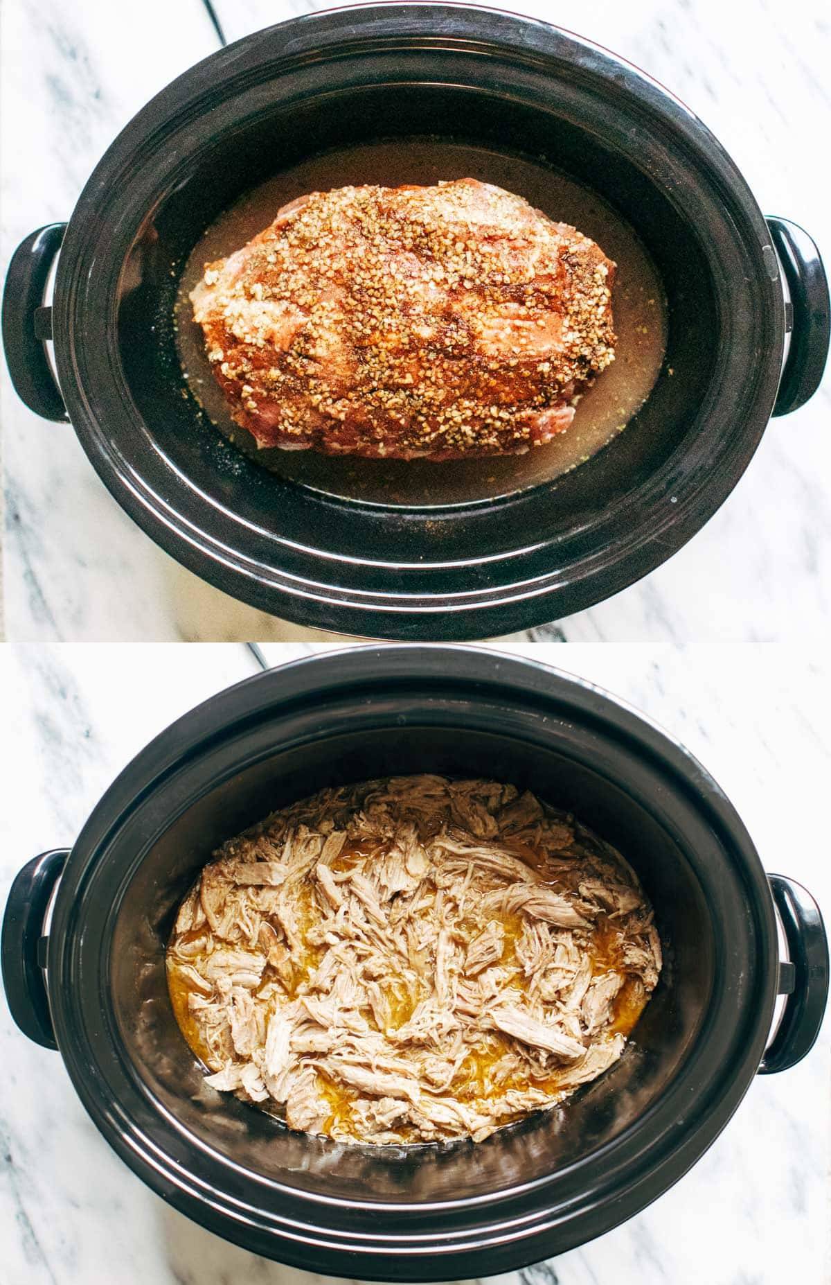 12 SUPER easy recipes you can make in a slow cooker, from vegetarian lasagna to a whole roast chicken and roasted in a pot! | pinchofyum.com