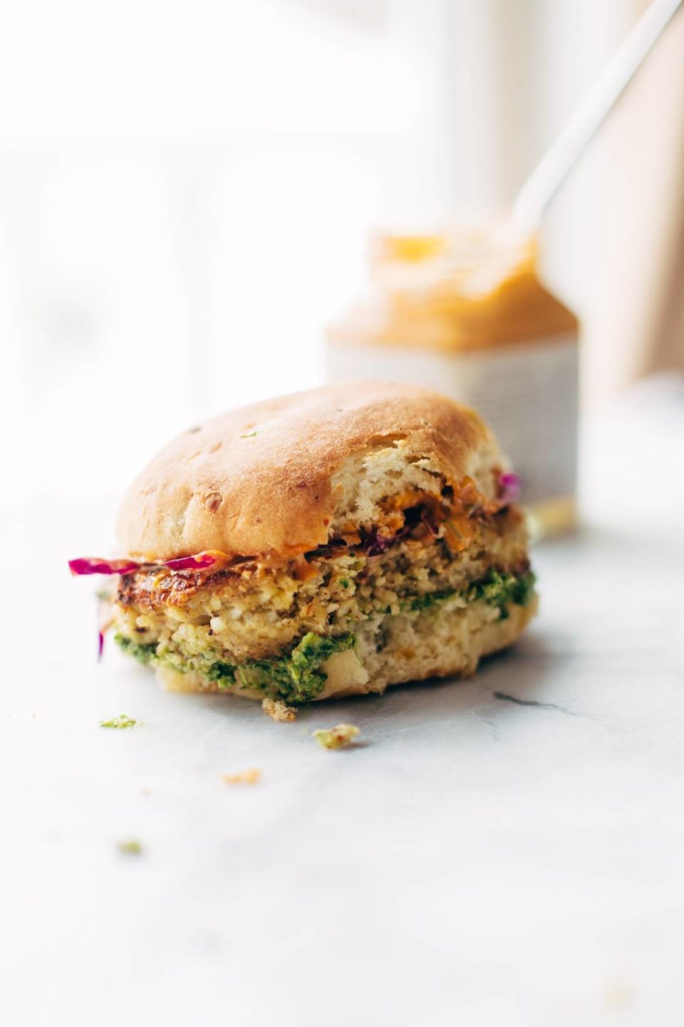 Spicy Cauliflower Burgers Recipe Pinch of Yum
