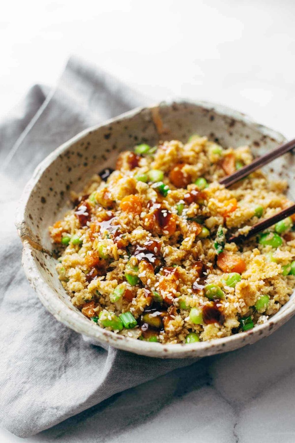 15 Minute Cauliflower Fried Rice Recipe Pinch Of Yum