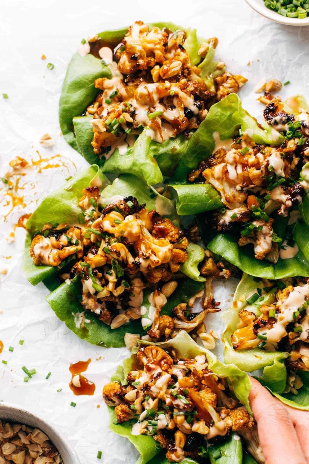 Roasted Cauliflower Lettuce Wraps with Korean BBQInspired Sauce Recipe