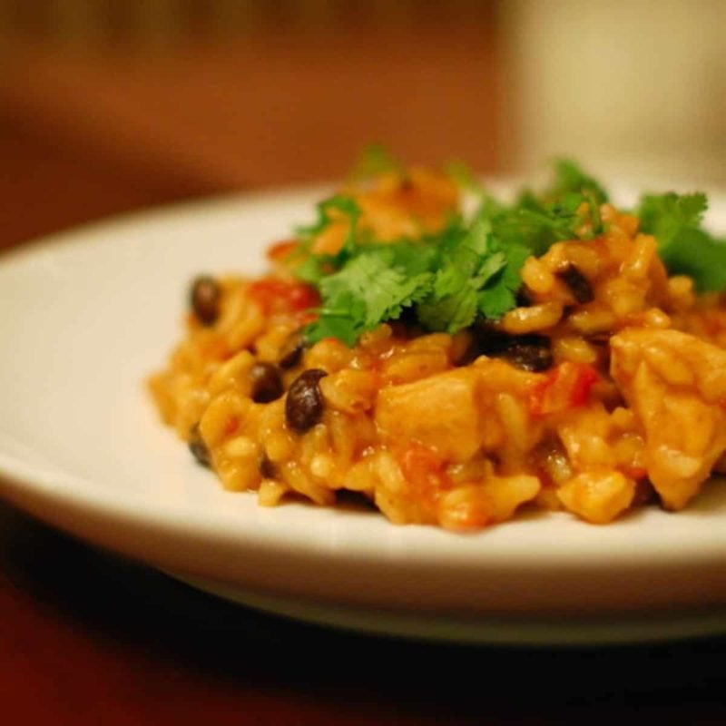 A picture of Cheesy Black Bean Risotto