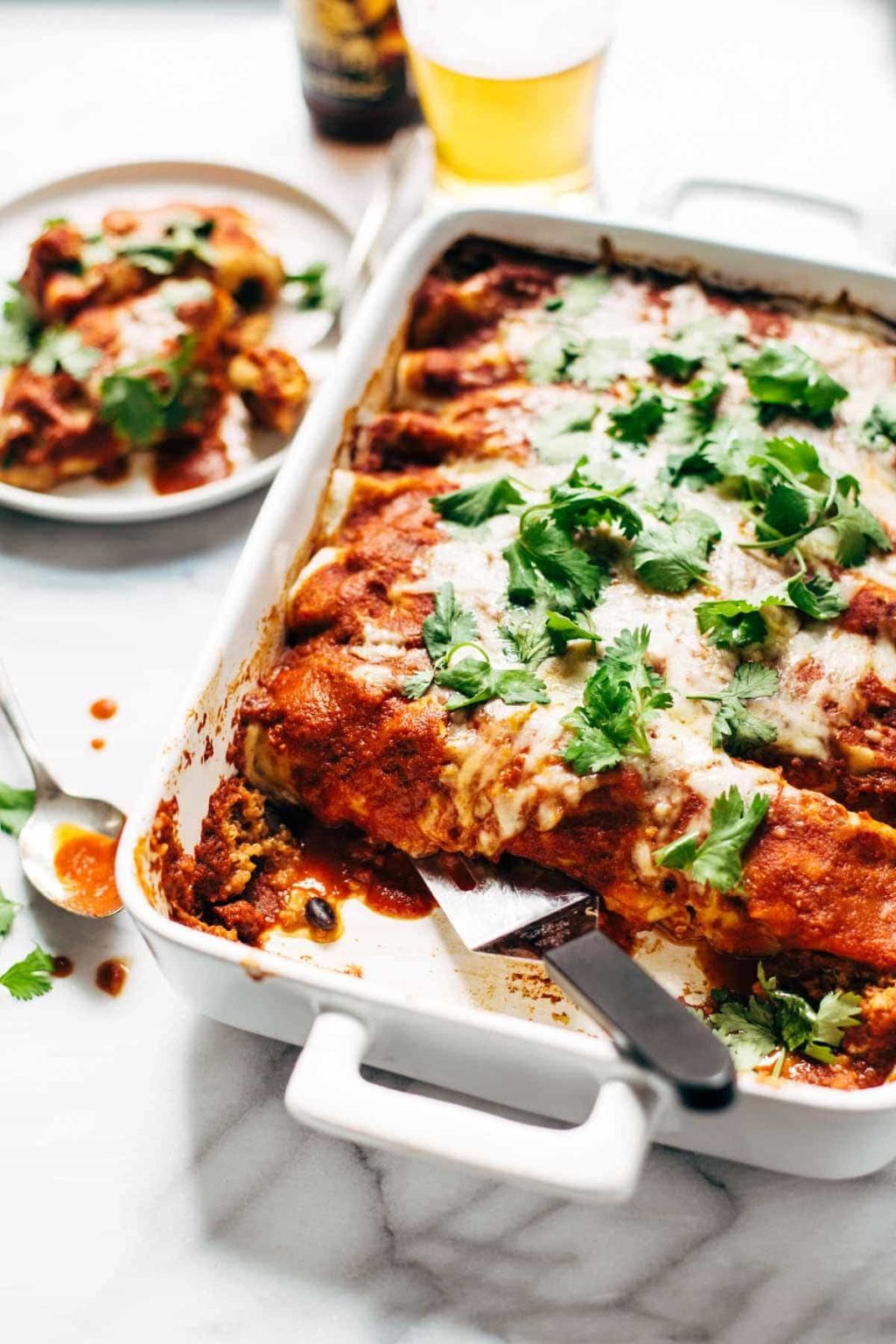 Lazy Girl Chicken Quinoa Enchiladas Recipe Pinch of Yum