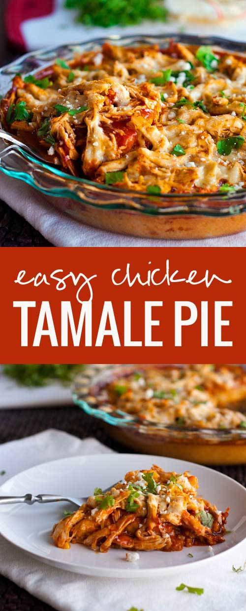 This chicken tamale pie is a huge crowd pleaser and so easy to make!
