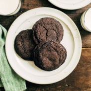 Chocolate cookies on a plate