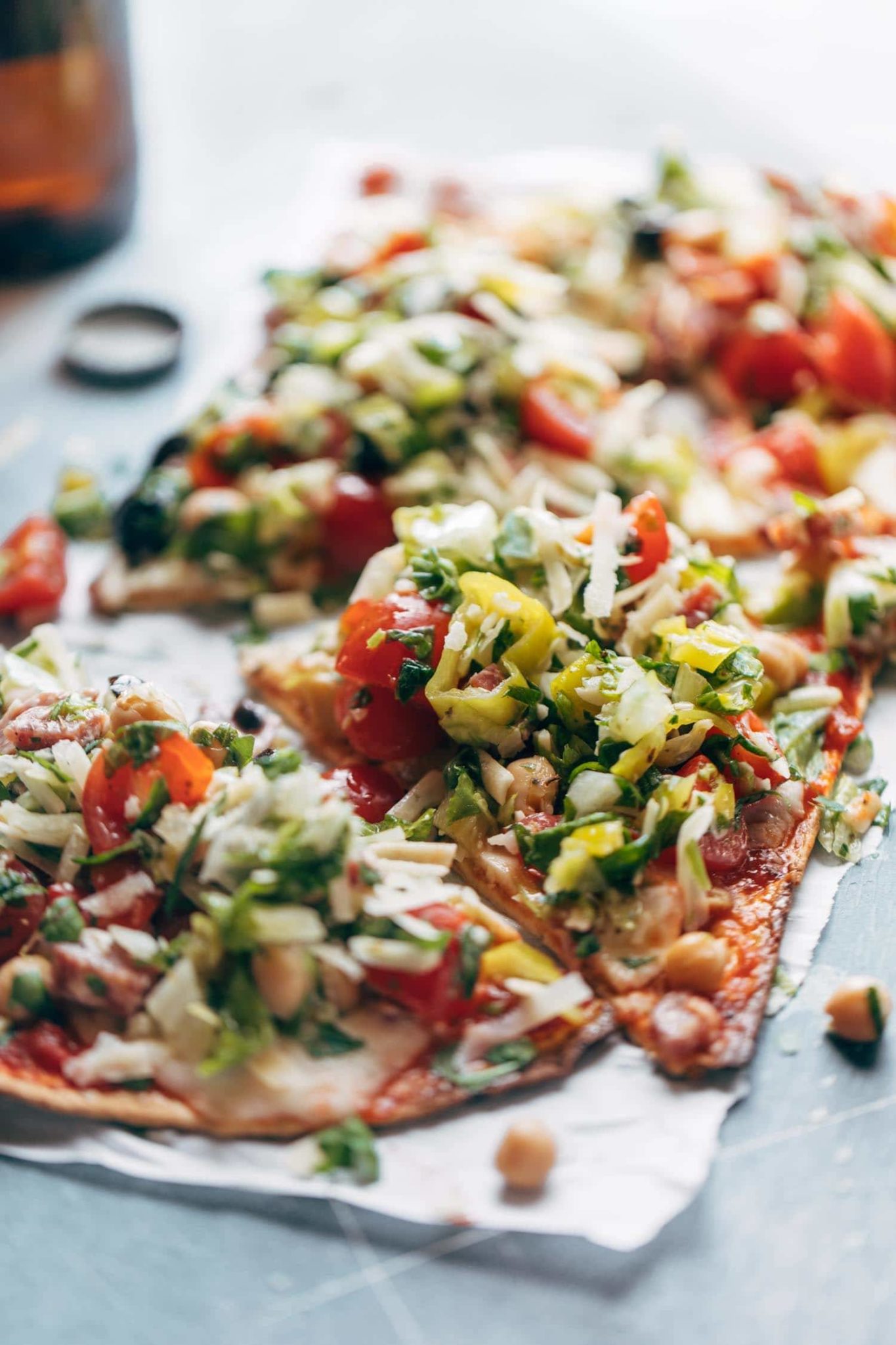 Chopped Salad Pizza Recipe - Pinch of Yum