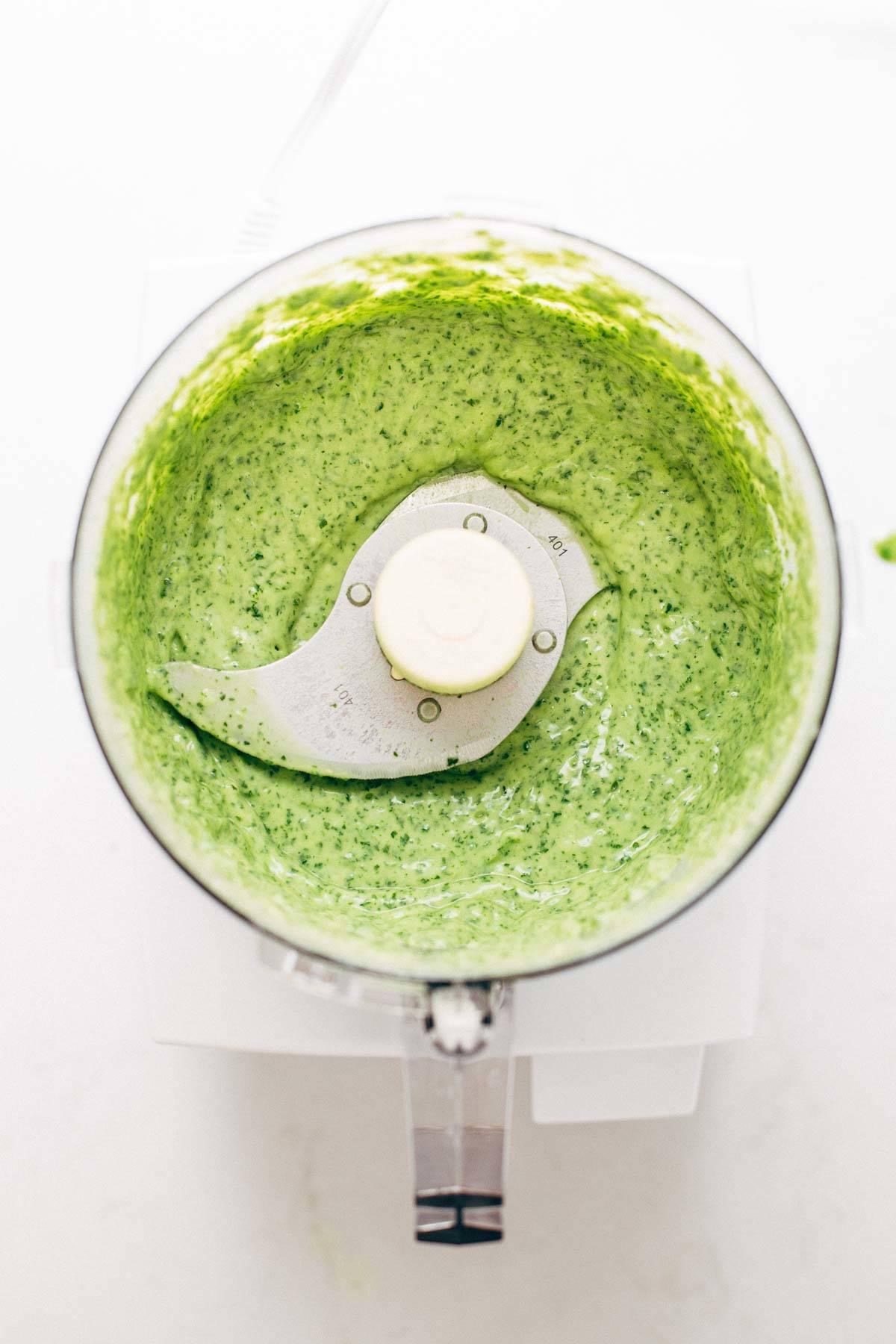 5 Minute Cilantro Avocado Dressing - made with easy ingredients like cilantro, avocado, Greek yogurt, garlic, and lime juice. | pinchofyum.com