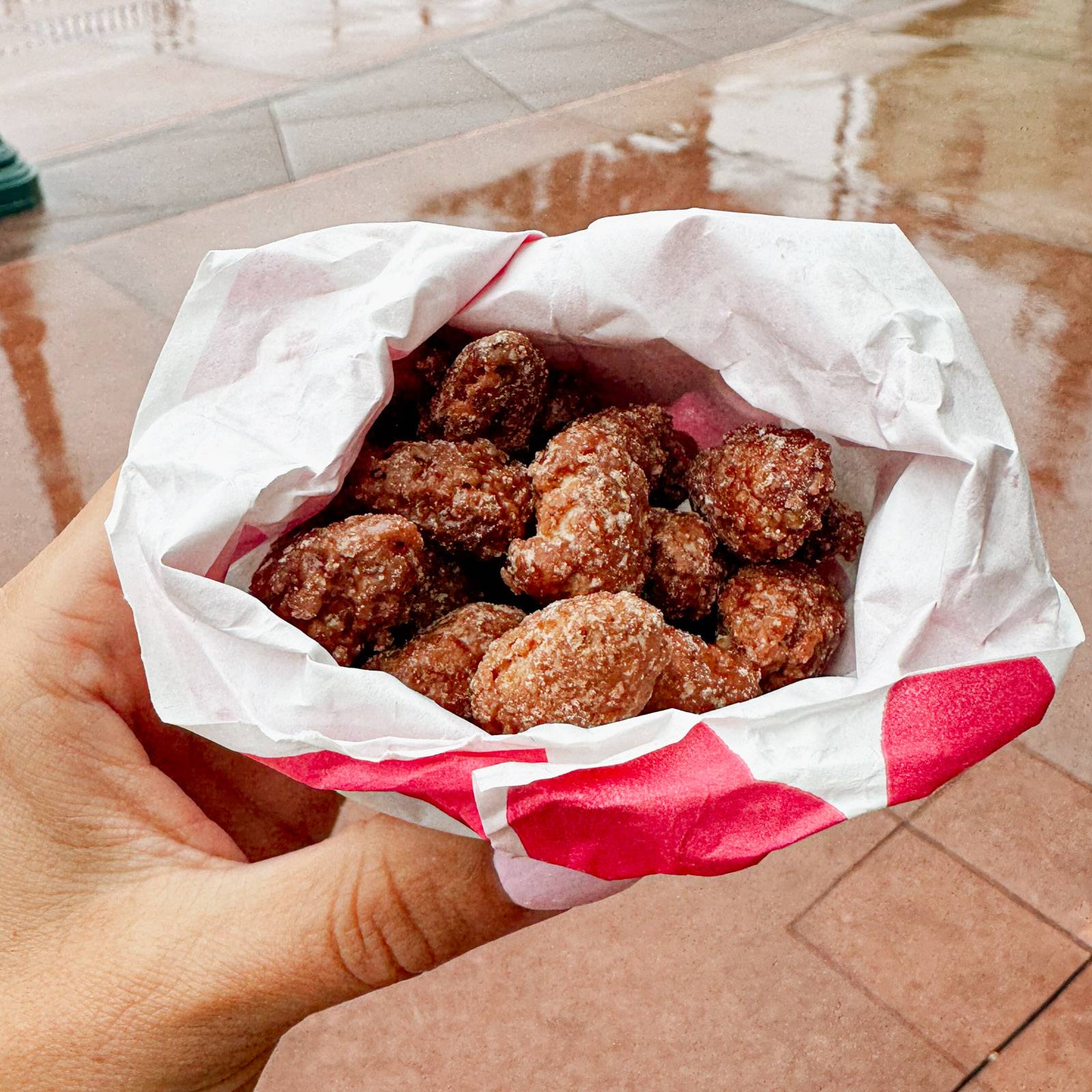 Glazed almonds at Walt Disney World.