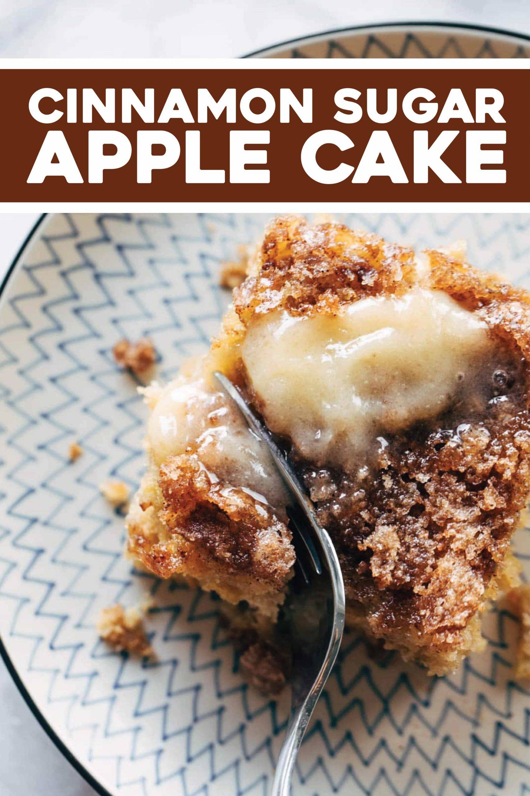 Cinnamon Sugar Apple Cake Recipe - Pinch of Yum