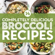 Brococli recipes in a collage.