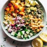 Couscous summer salad in a bowl.