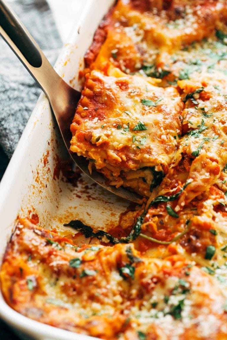 Creamy Tomato Lasagna Florentine Recipe Pinch of Yum