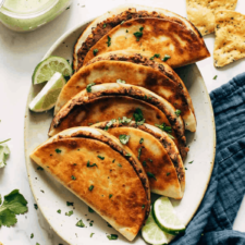 Crispy Black Bean Tacos with Cilantro Lime Sauce-image