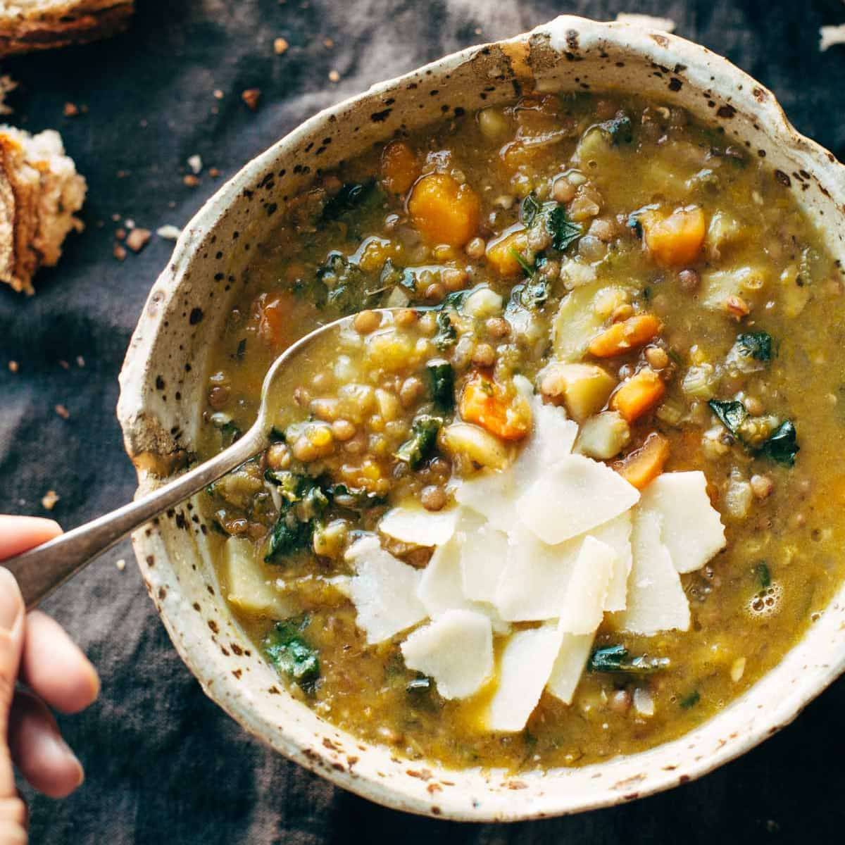 Crock Pot Lentil Soup from Pinch of Yum