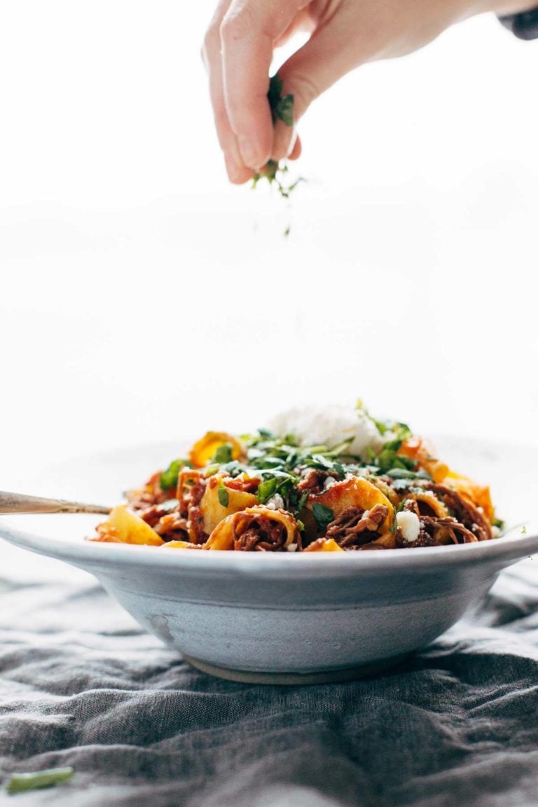 Slow Cooker Beef Ragu with Pappardelle Recipe Pinch of Yum