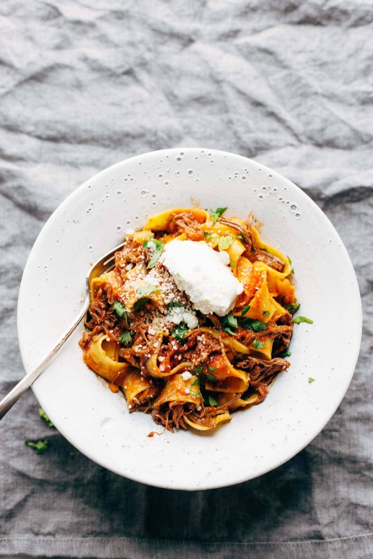 Crock Pot Pasta Sauce with Sausage - Skinnytaste