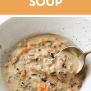 Crockpot Wild Rice soup pin.