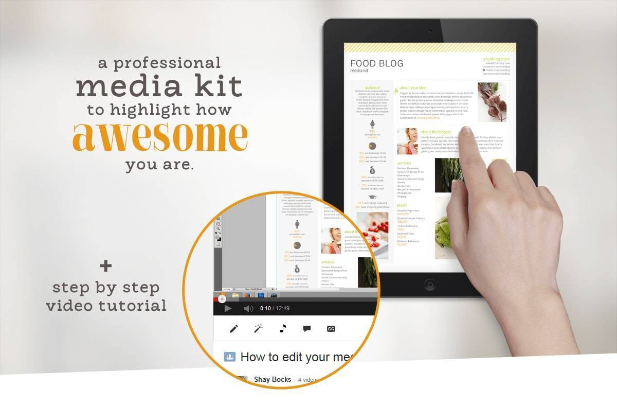 Image showing how to create a media kit.