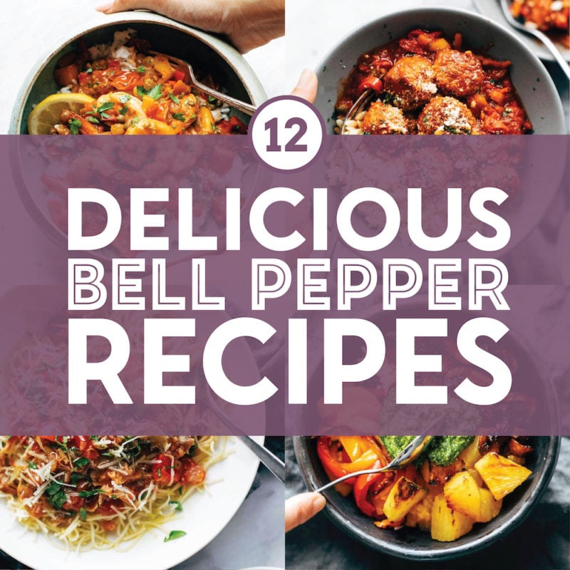 Bell pepper recipes in a collage.