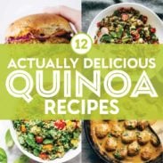 Delicious quinoa recipes in a collage.