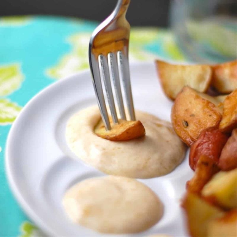 A picture of Roasted Potatoes with Maple Fig Sauce