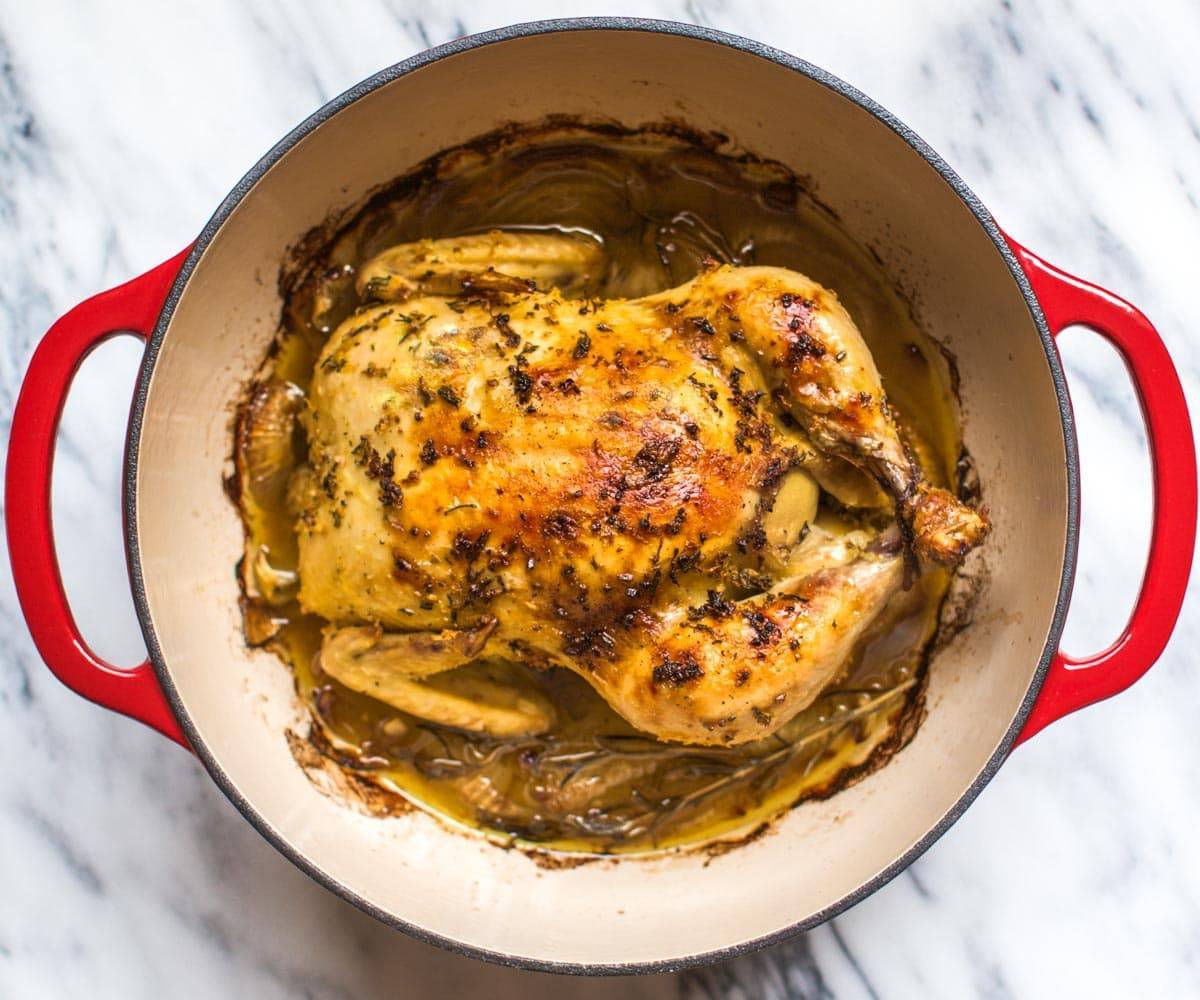 Easy Whole Roasted Chicken in the Dutch Oven (and 9 other easy one-pot recipe ideas)! | pinchofyum.com