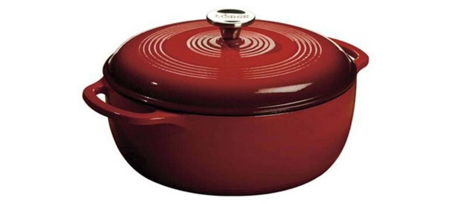 Red dutch oven.