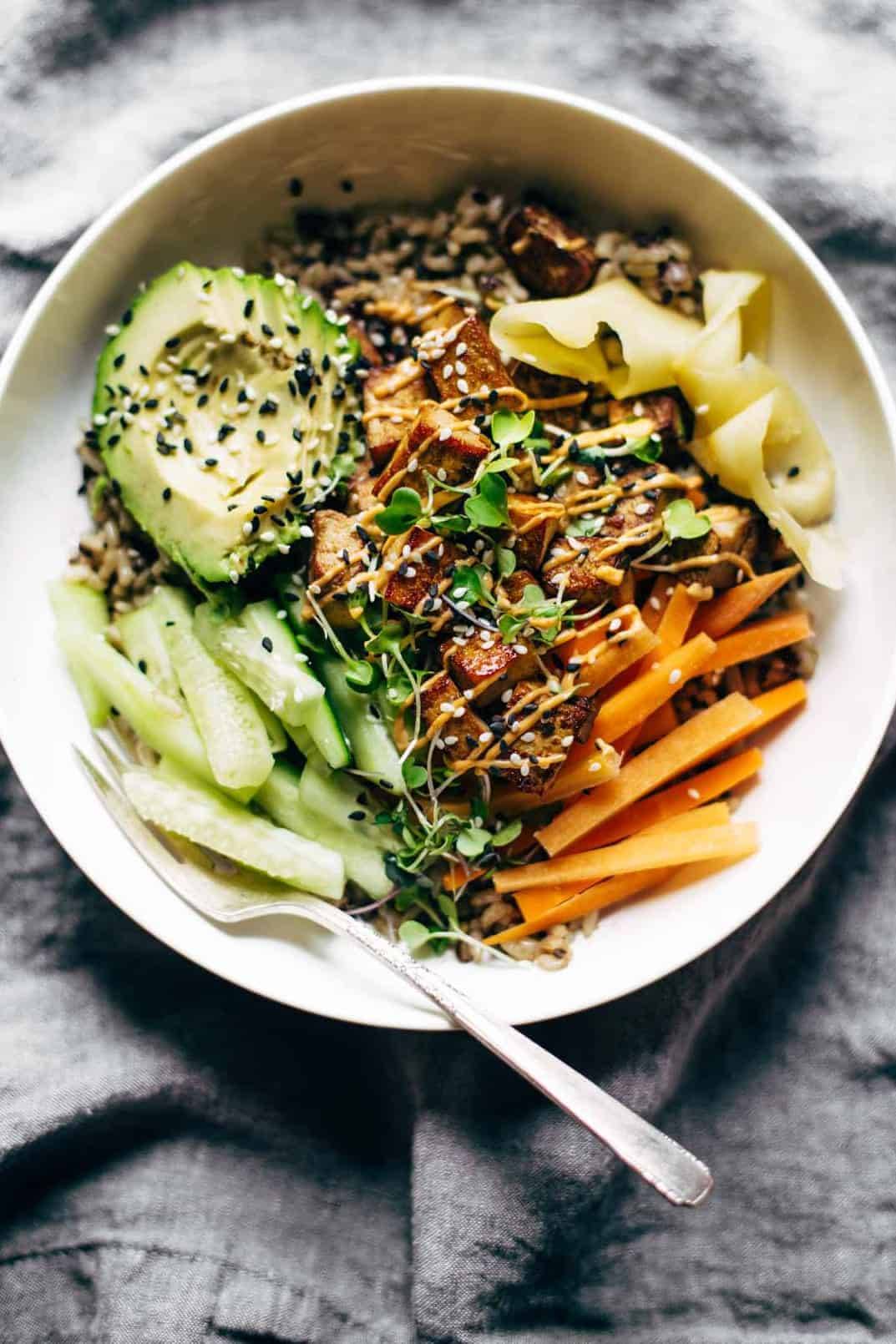 Dynamite Plant Power Sushi Bowls Recipe Pinch Of Yum