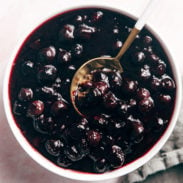 Blueberry sauce in a bowl