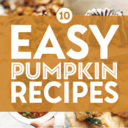 Easy pumpkin recipes in a collage.