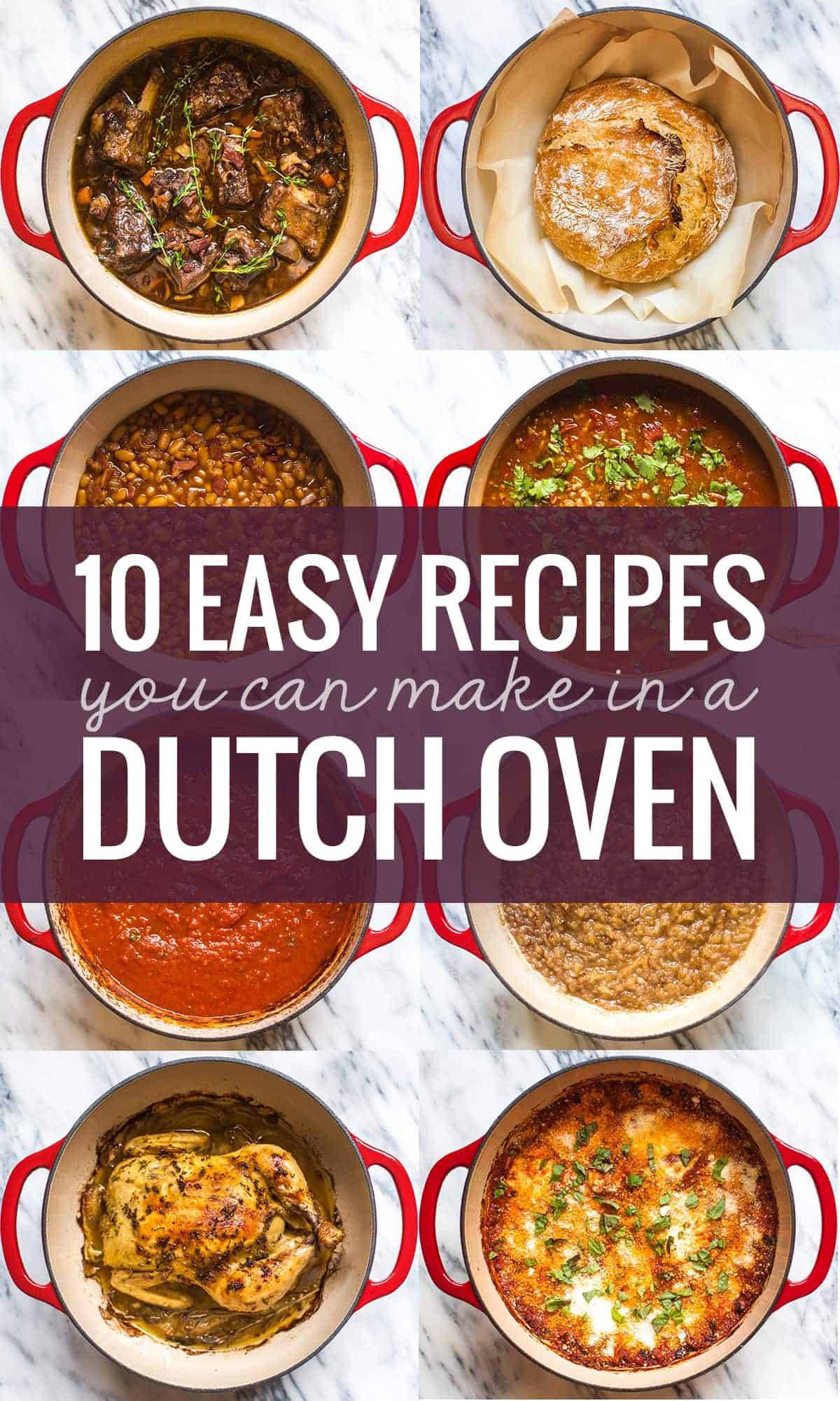 Ten Easy Recipes for a Dutch Oven! You can make SO MANY THINGS from bread to whole roasted chickens to lasagna - all in one amazing pot! | pinchofyum.com