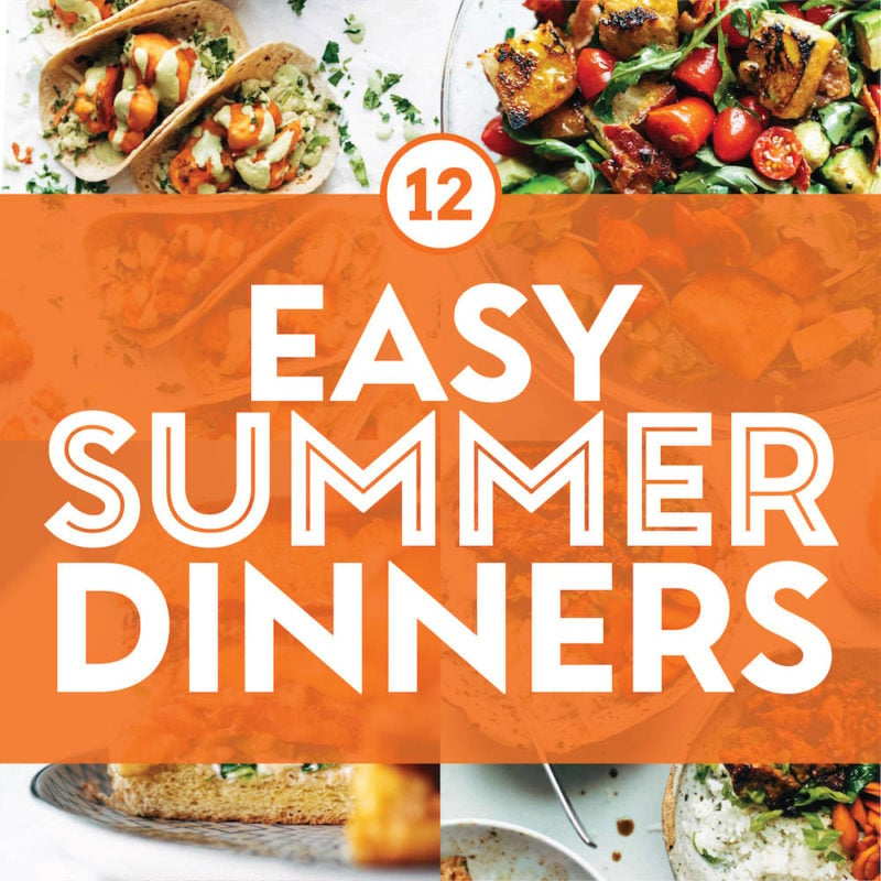 Easy summer dinners in a collage.