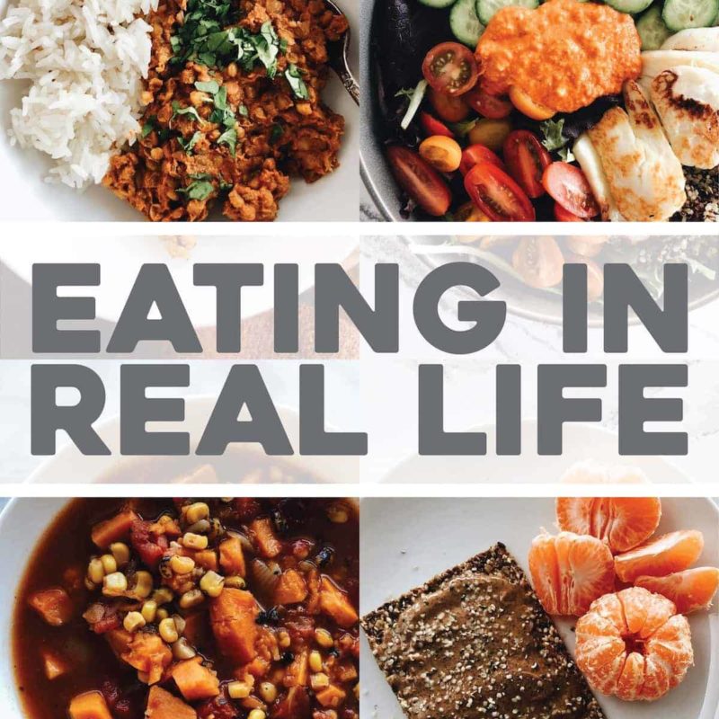 Four meals in dishes for Eating in Real Life.