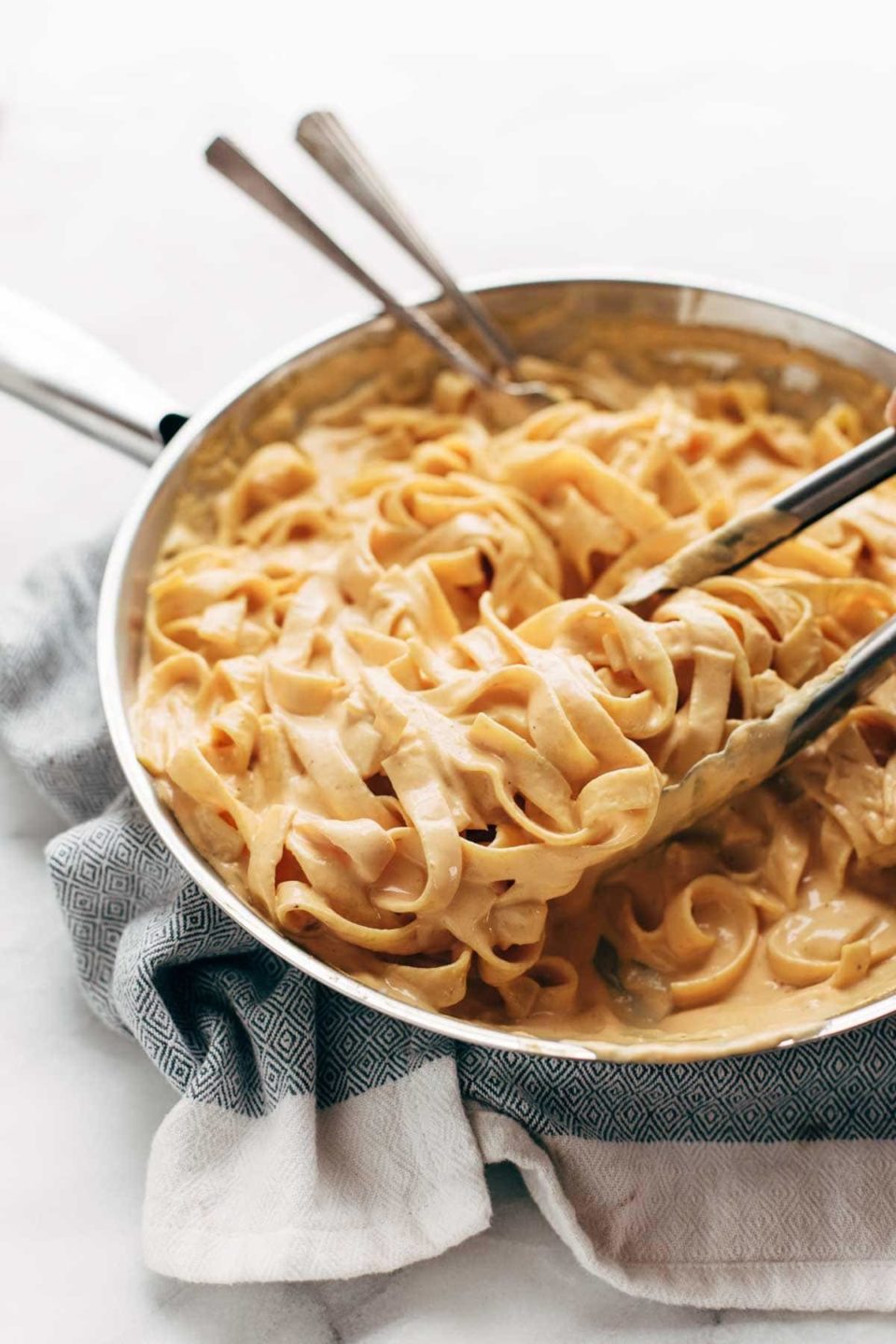 5 Ingredient Pumpkin Alfredo Recipe - Pinch of Yum