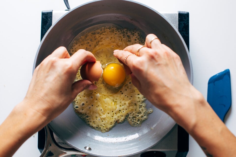 Roasted Corn and Fried Egg Tacos Recipe - Pinch of Yum