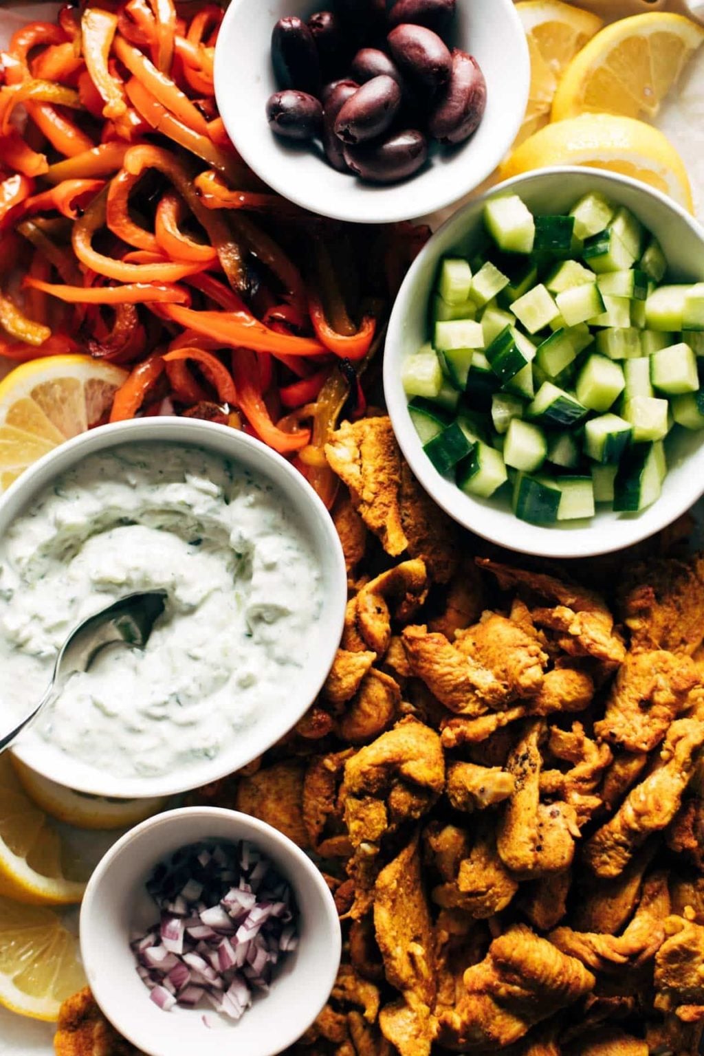 Sheet Pan Chicken Pitas with Tzatziki Recipe Pinch of Yum