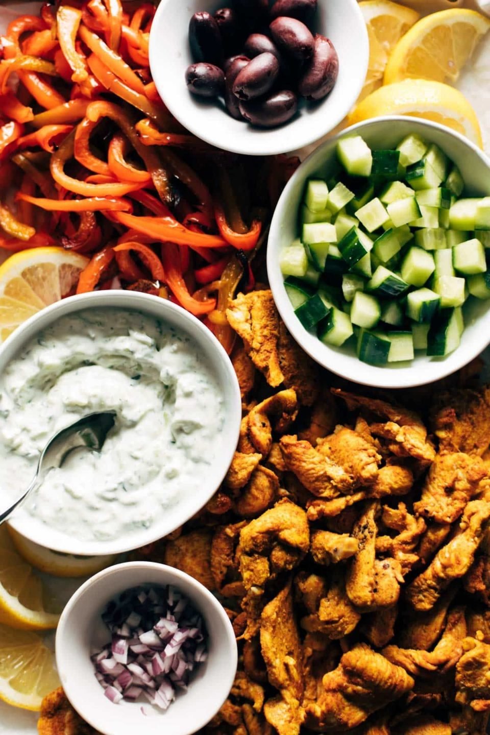 Sheet Pan Chicken Pitas with Tzatziki Recipe Pinch of Yum