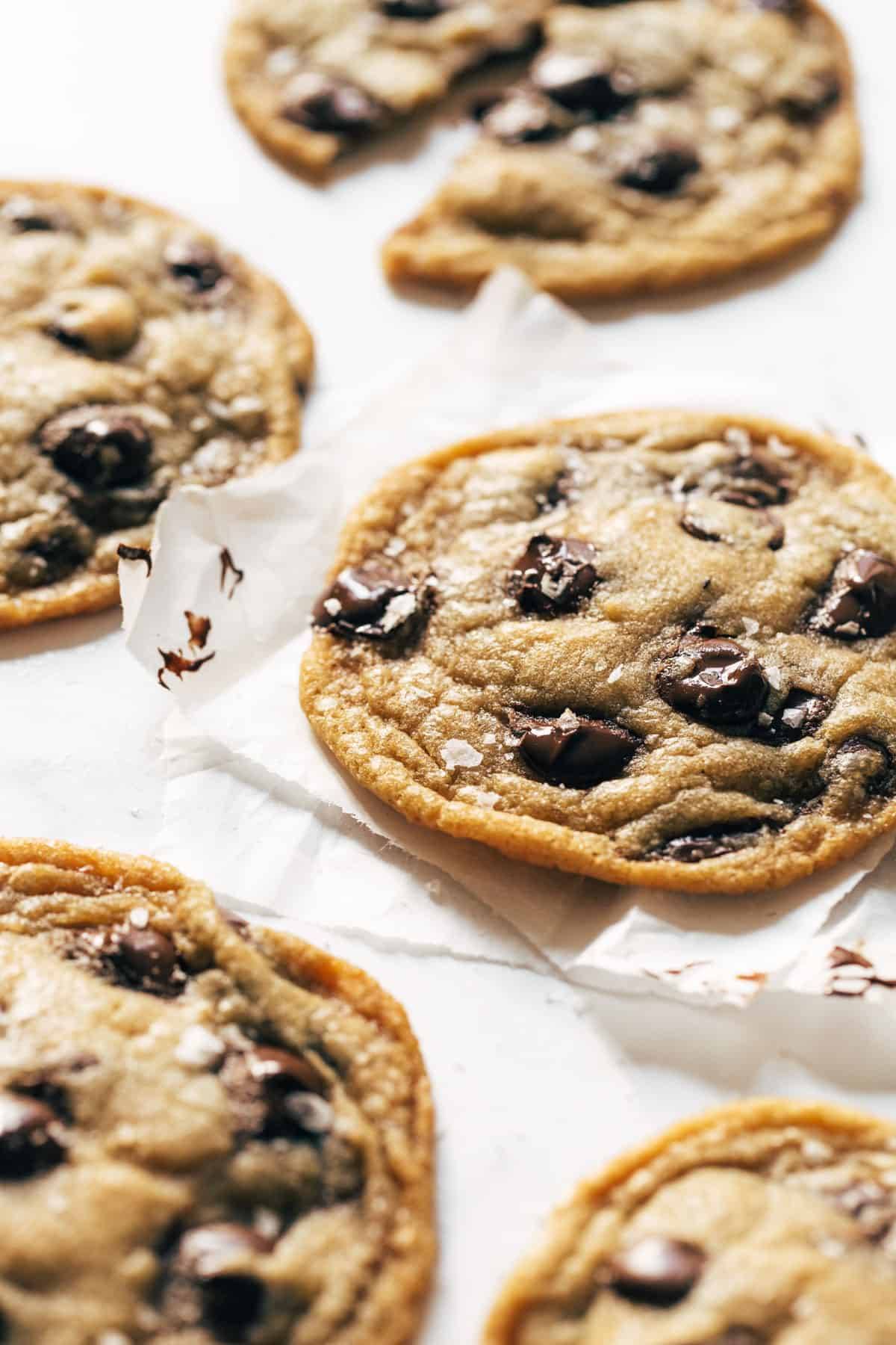 Baked cookies on a sheet pan