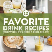 Favorite drink recipes in a collage.