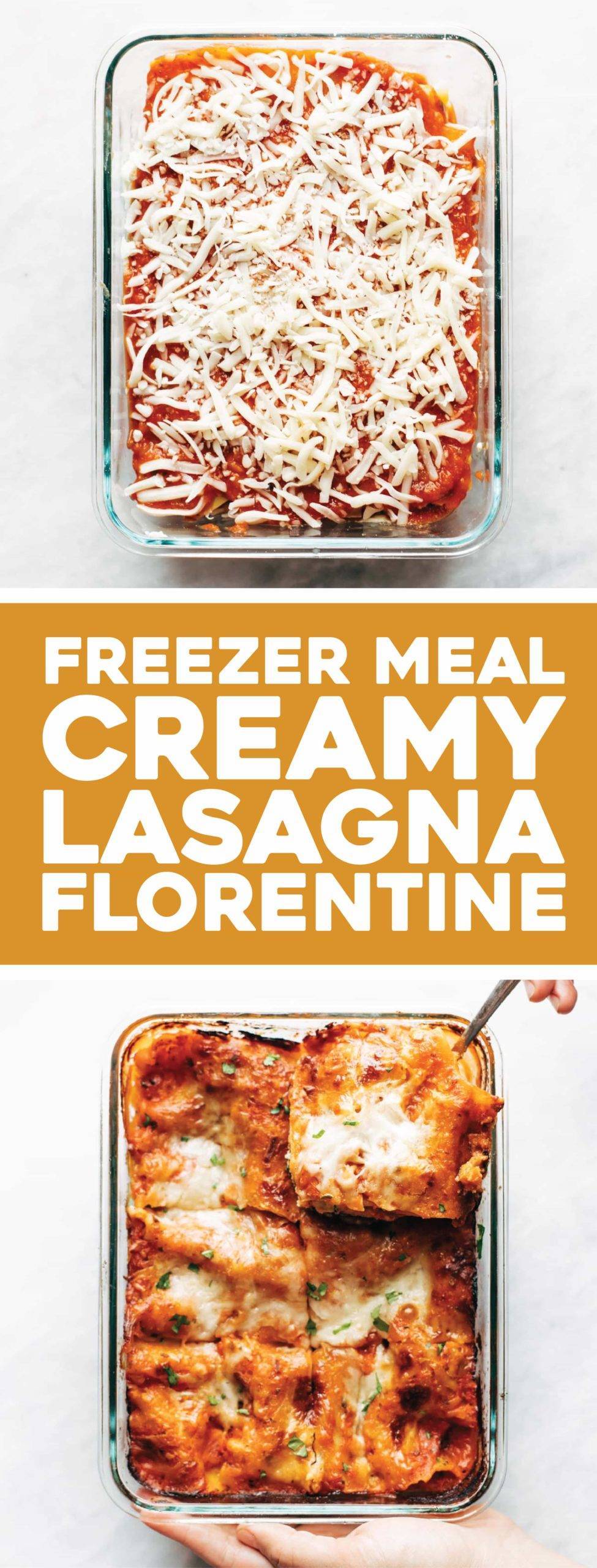 Freezer Meal Lasagna Florentine Recipe Pinch of Yum