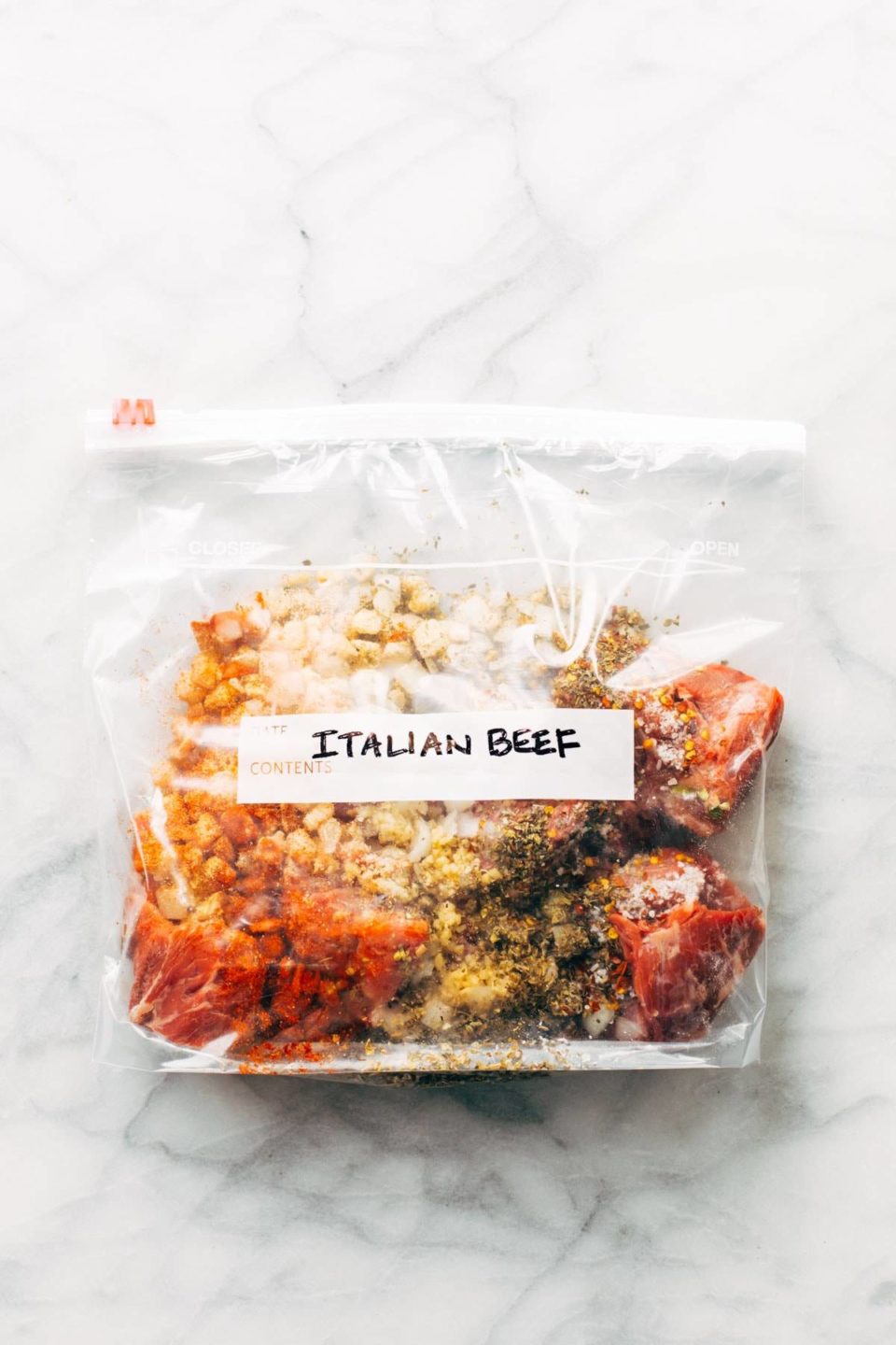 Freezer Meal Italian Beef Recipe Pinch of Yum