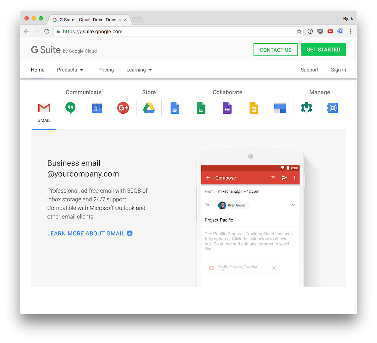 G Suite by Google.