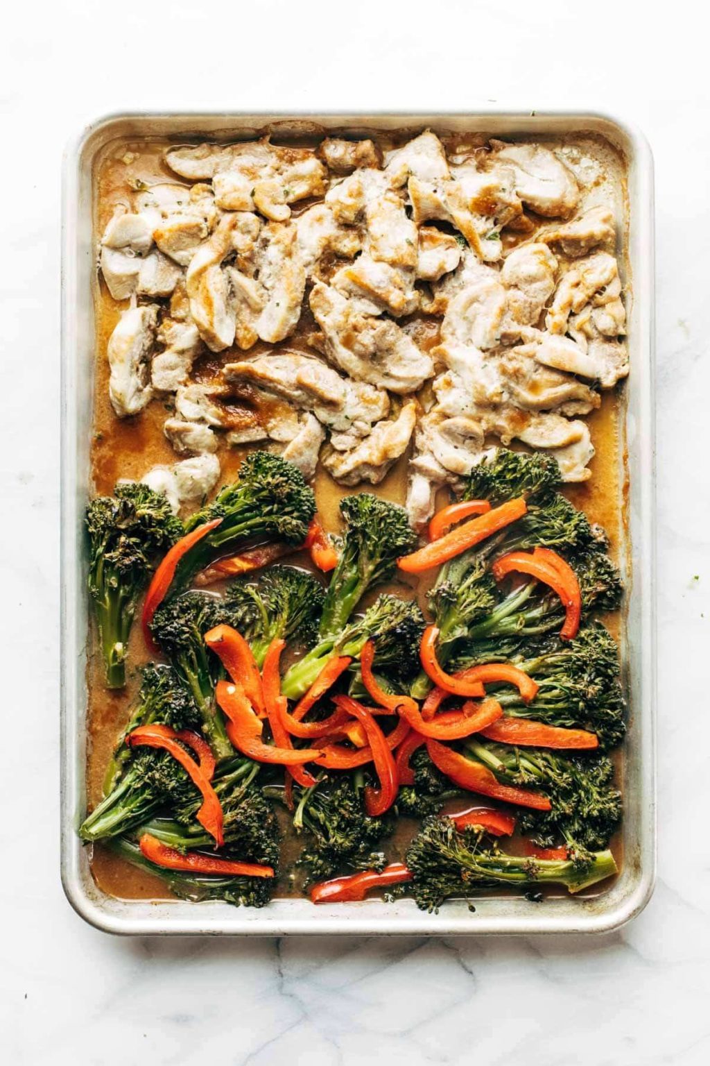 Sheet Pan Garlic Ginger Chicken & Broccoli Recipe Pinch of Yum