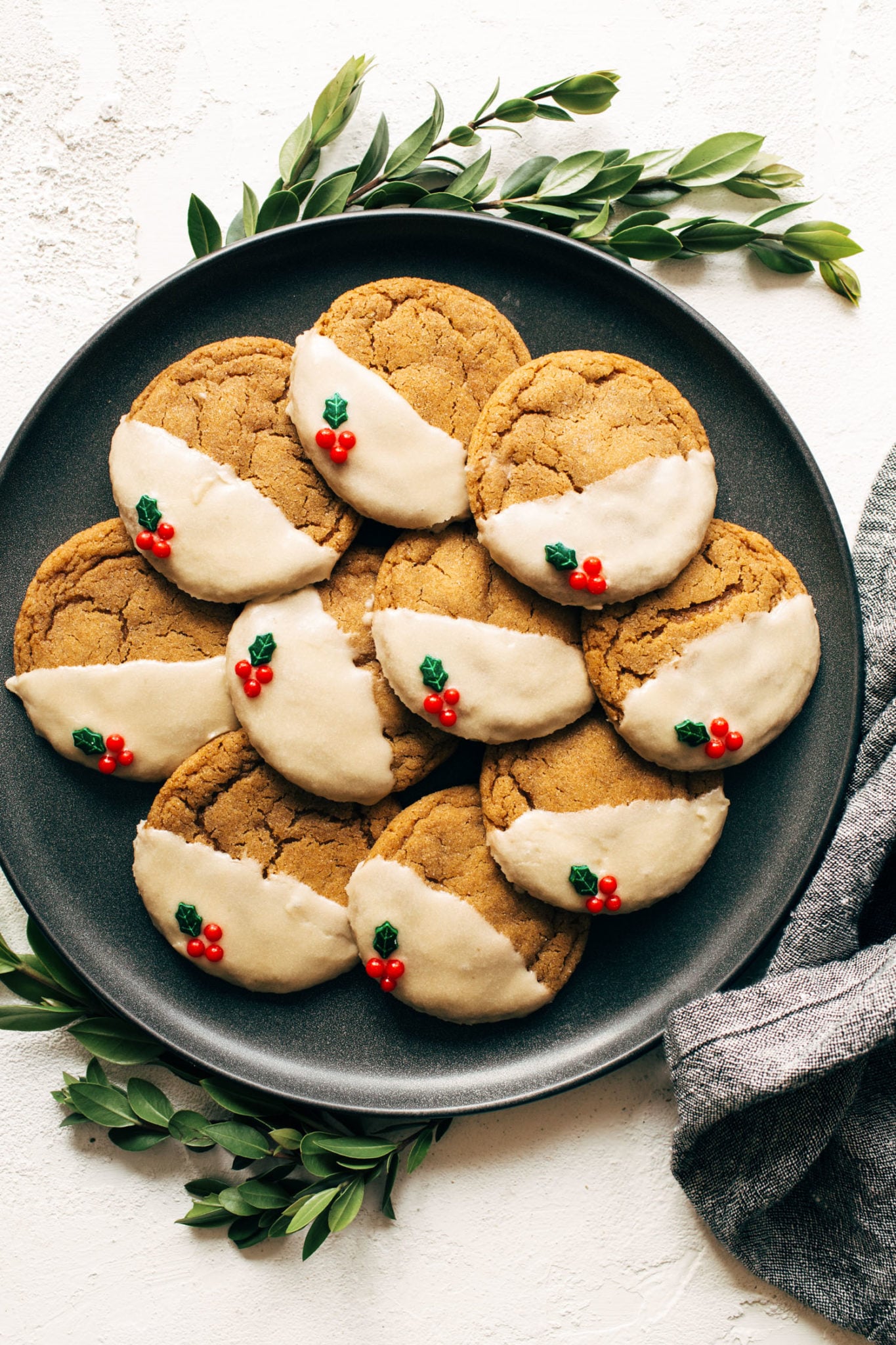 Soft Gingerbread Cookies with Maple Glaze Recipe Pinch of Yum