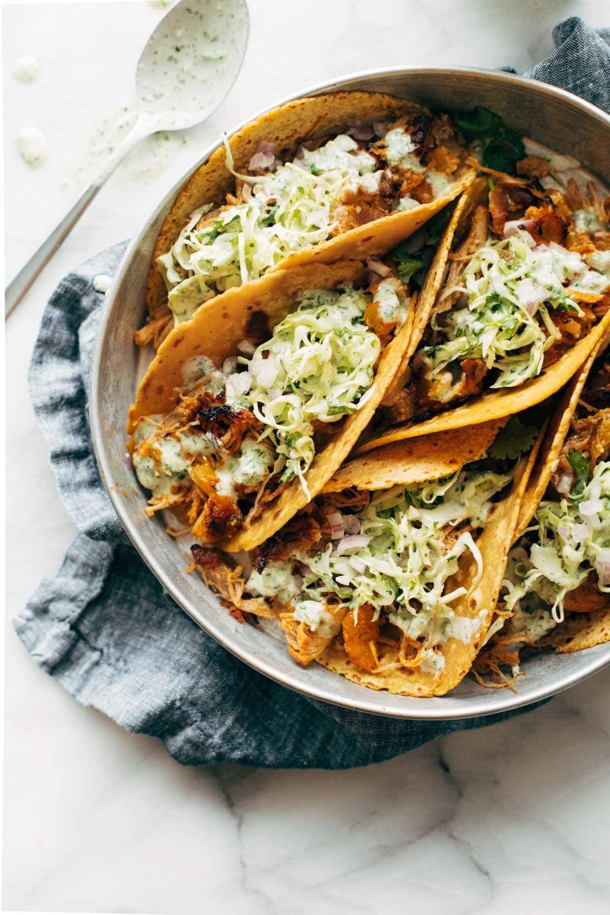 Instant Pot Hawaiian Chicken Tacos with Jalapeño Ranch ...