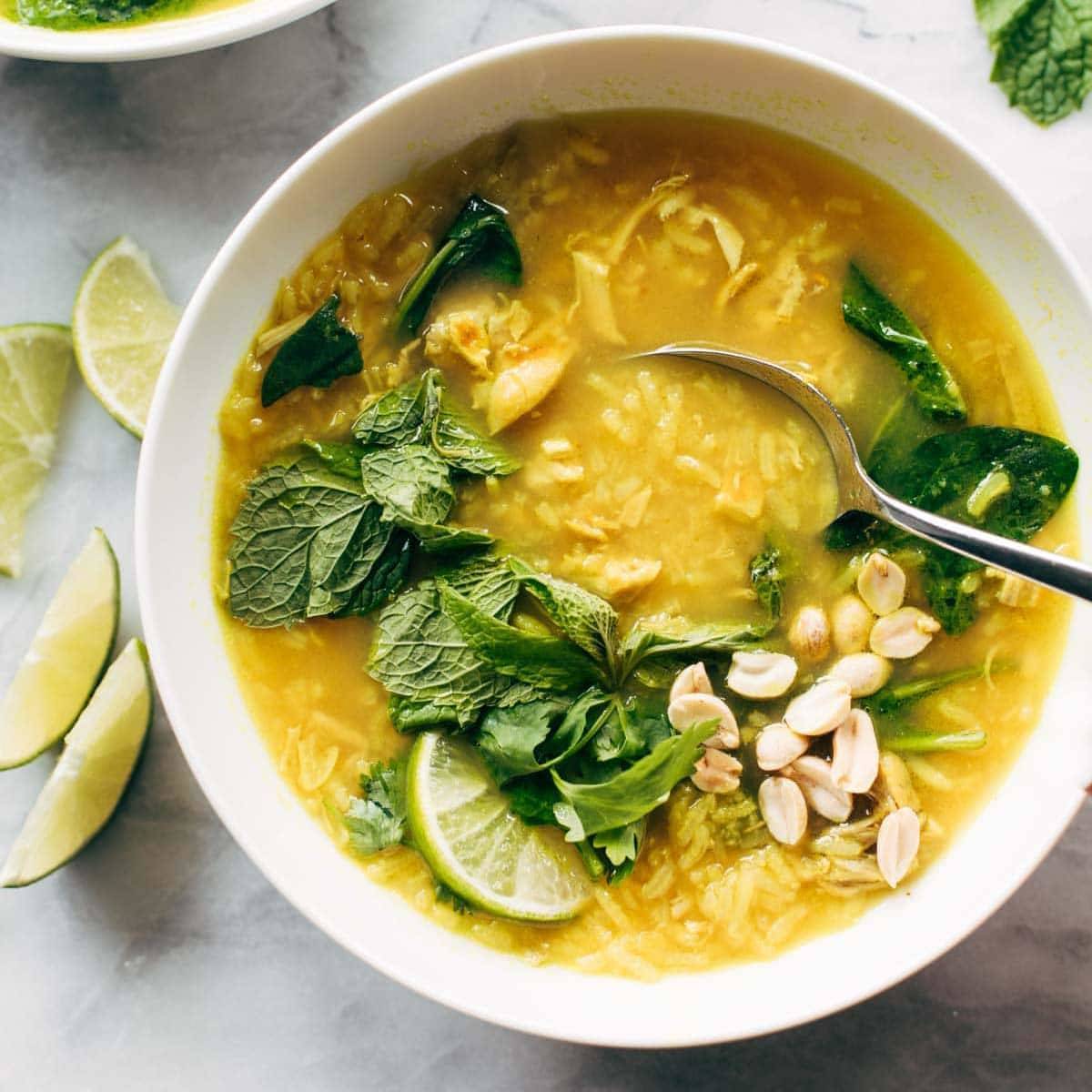 Spicy Chicken Noodle Soup With Lime and Ginger Recipe