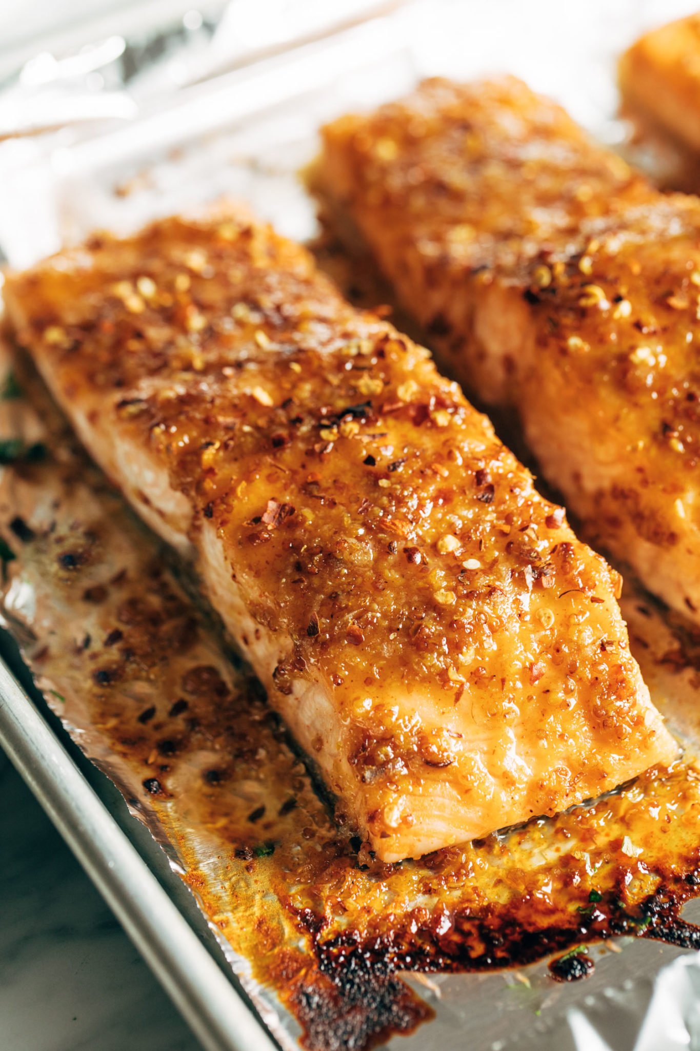 Hot Honey Salmon Recipe - Pinch of Yum
