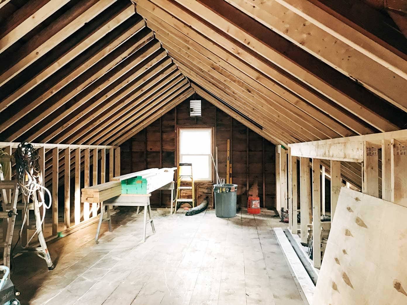 Unfinished Attic.