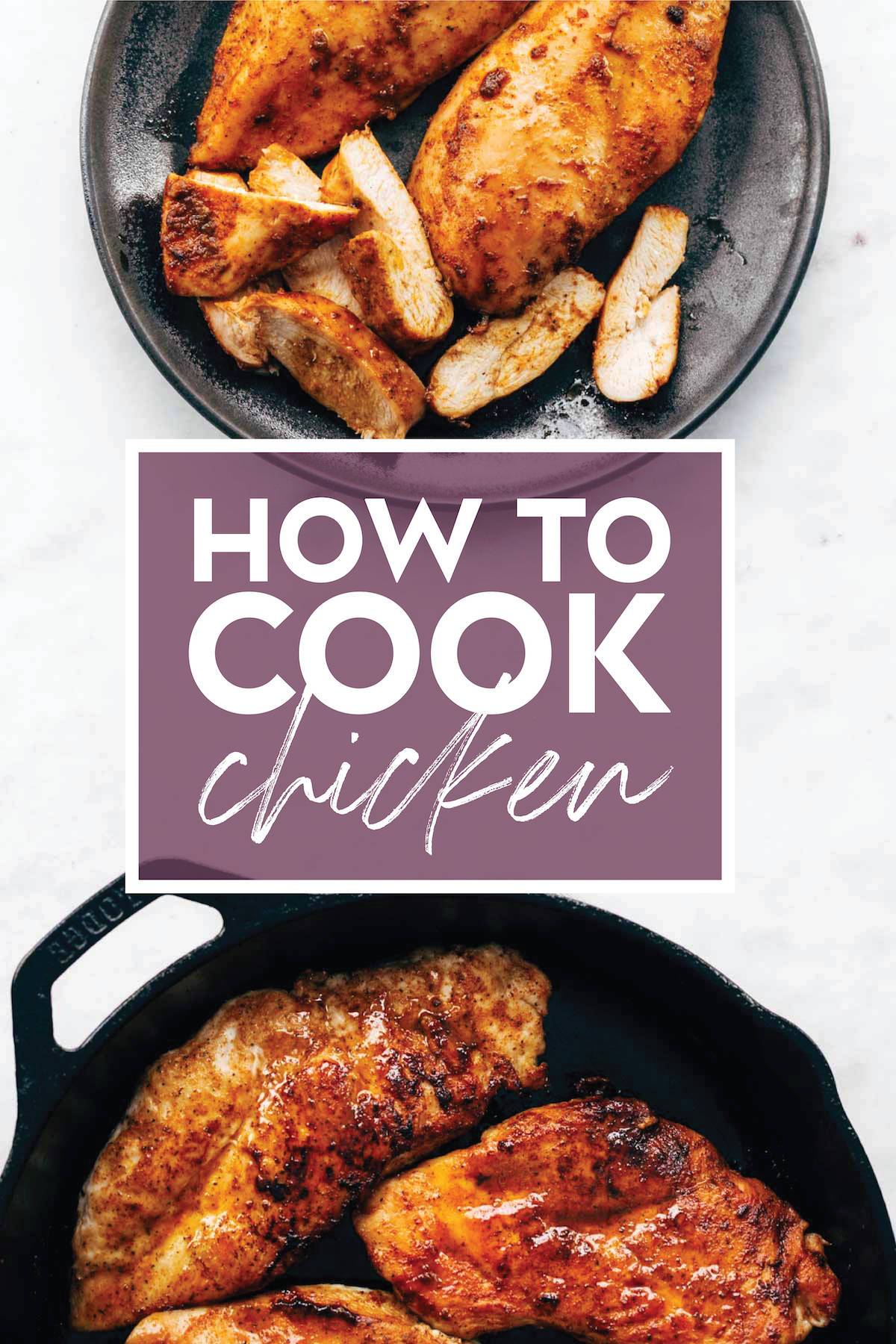 Title image that says "How To Cook Chicken".